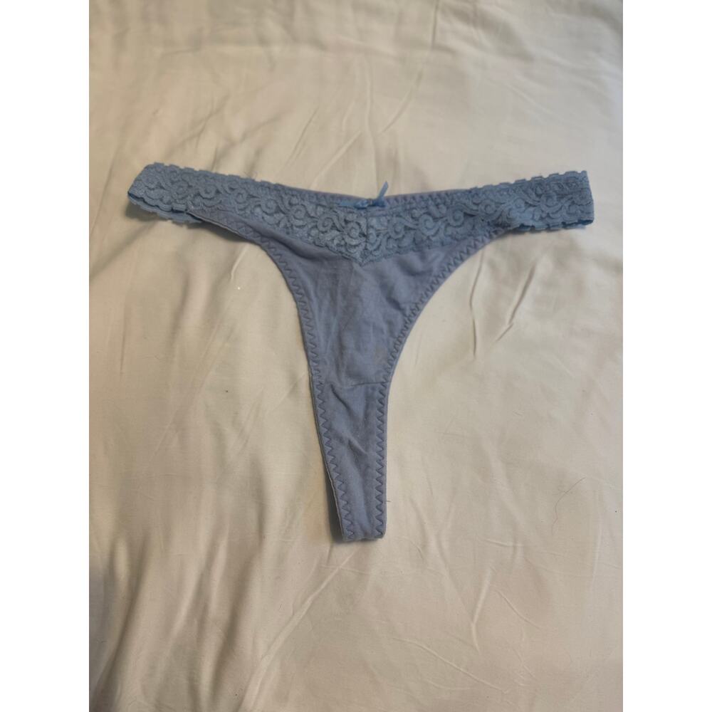 NWOT Vintage Maidenform High-Waist Thong – Light Blue – Size S